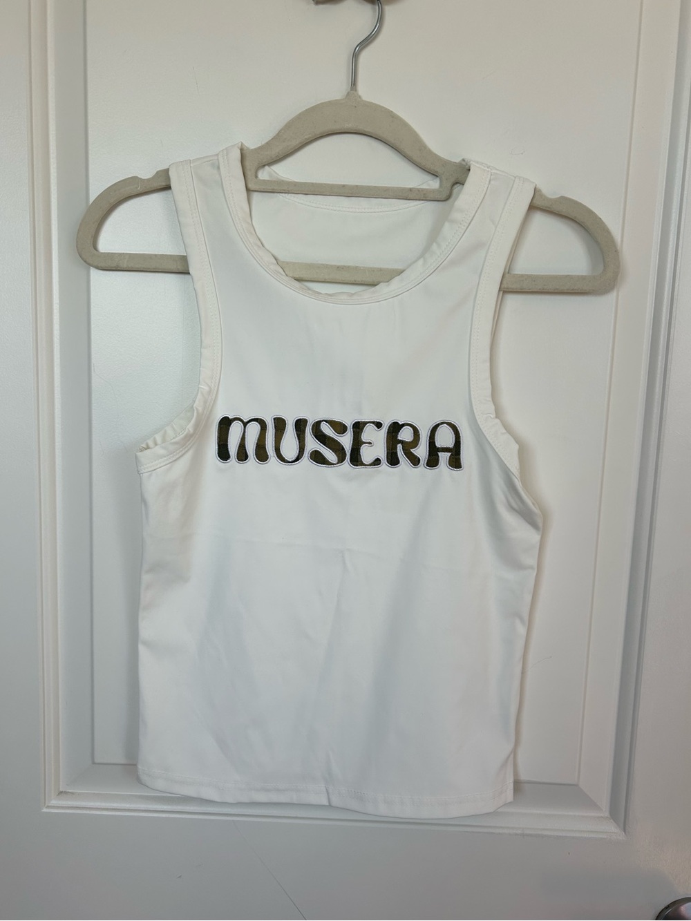Musèra White Logo Tank Top